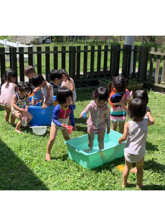 やったー 水遊び たんぽぽ編 国東こども園